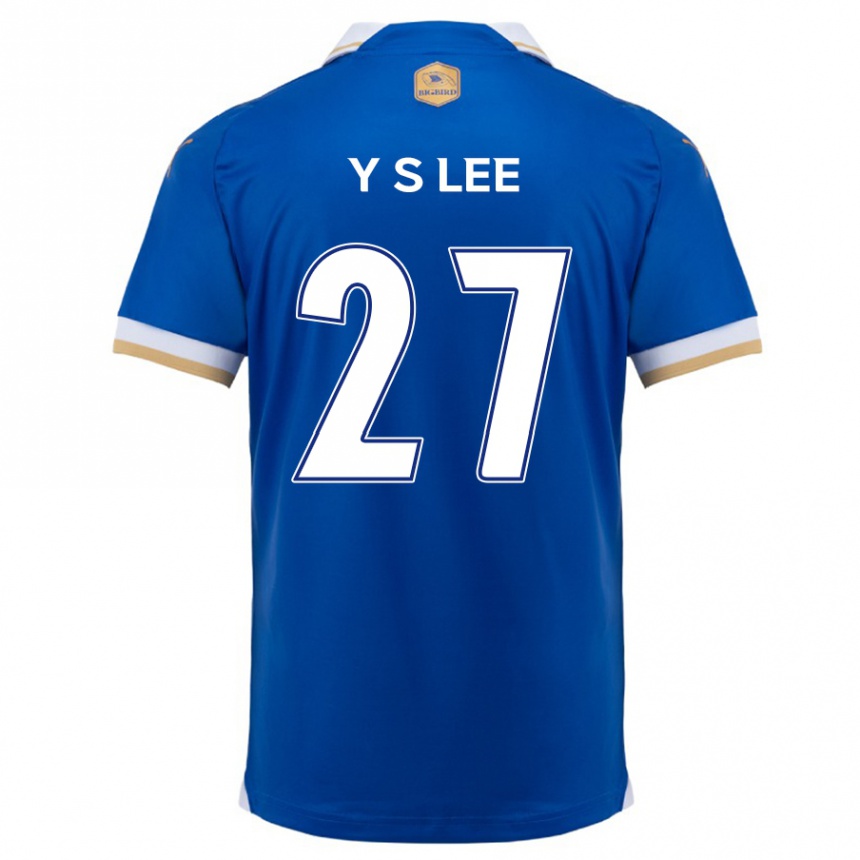 Enfant Football Maillot Shi-Yeong Lee #27 Bleu Blanc Tenues Domicile 2024/25