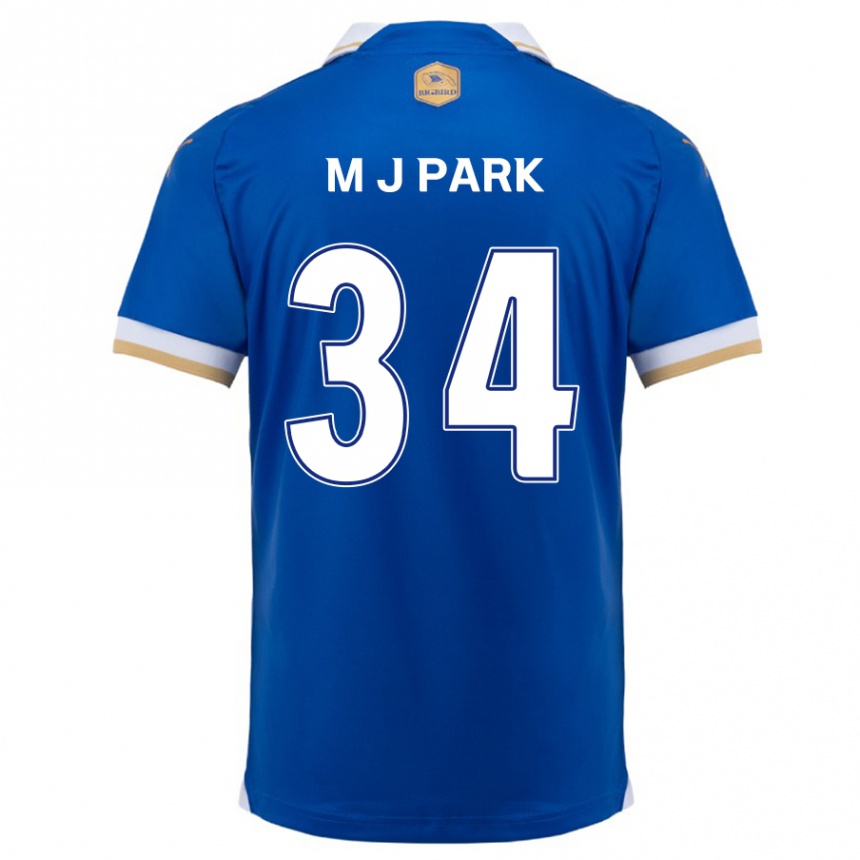 Enfant Football Maillot Ji-Min Park #34 Bleu Blanc Tenues Domicile 2024/25