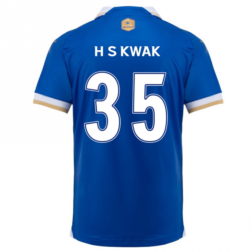 Enfant Football Maillot Sung-Hoon Kwak #35 Bleu Blanc Tenues Domicile 2024/25