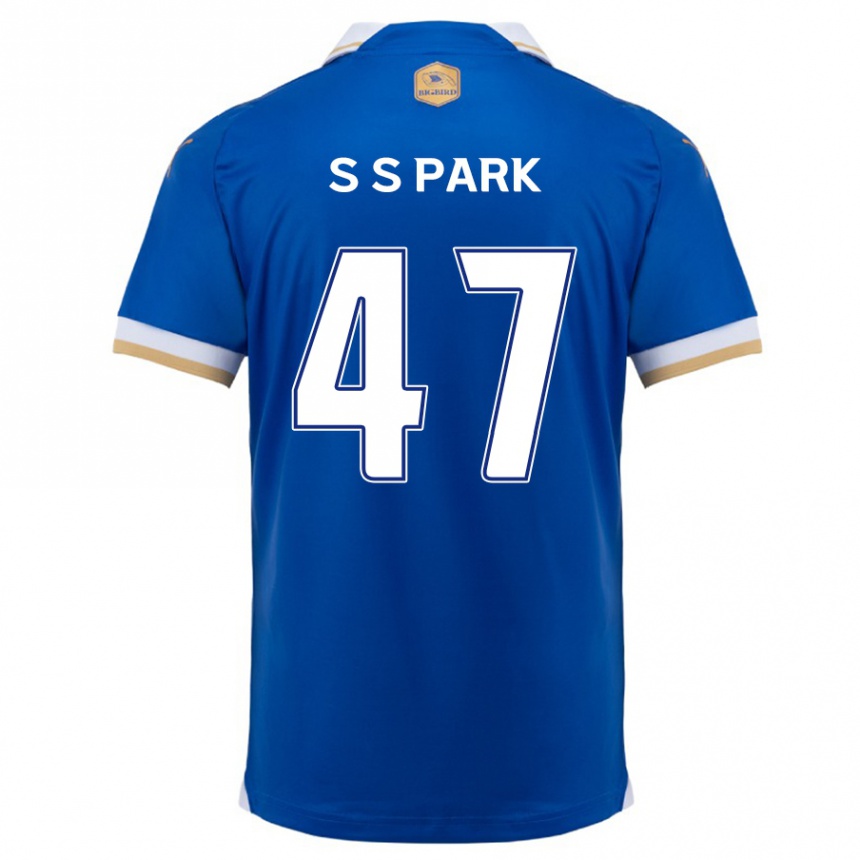 Enfant Football Maillot Seung-Soo Park #47 Bleu Blanc Tenues Domicile 2024/25