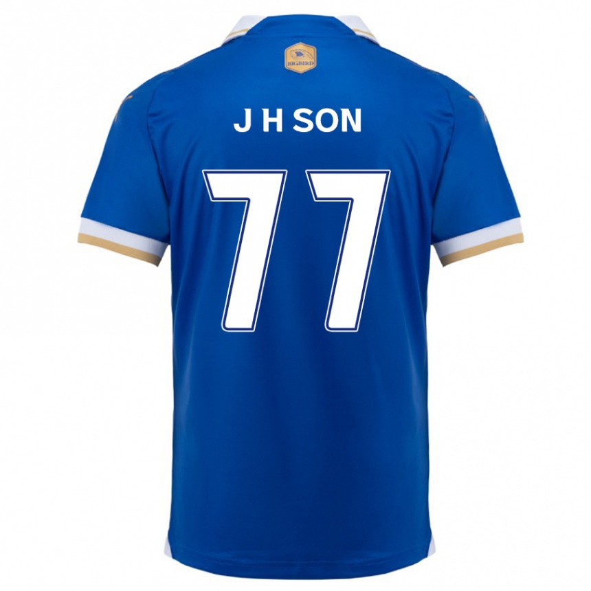 Enfant Football Maillot Ho-Jun Son #77 Bleu Blanc Tenues Domicile 2024/25