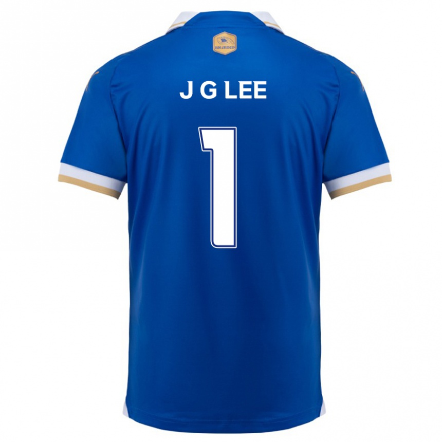 Enfant Football Maillot Gyeong-Jun Lee #1 Bleu Blanc Tenues Domicile 2024/25