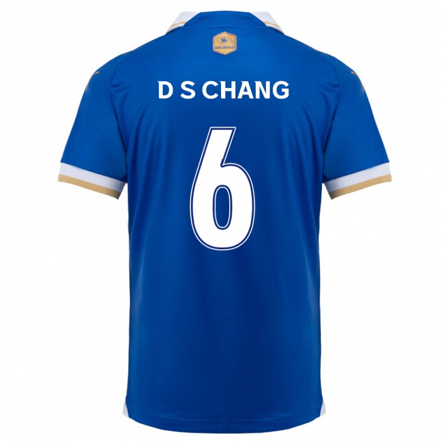 Enfant Football Maillot Se-Dong Chang #6 Bleu Blanc Tenues Domicile 2024/25