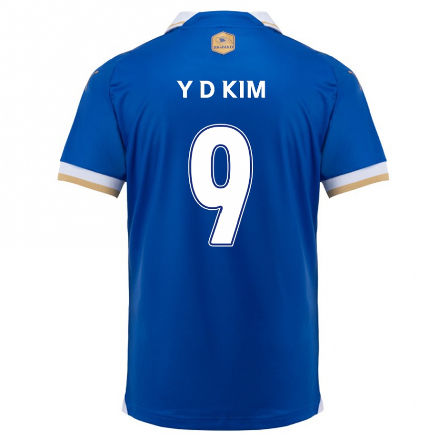 Enfant Football Maillot Dong-Yeon Kim #9 Bleu Blanc Tenues Domicile 2024/25