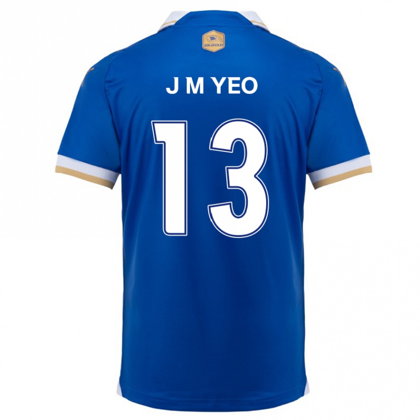 Enfant Football Maillot Min-Jun Yeo #13 Bleu Blanc Tenues Domicile 2024/25