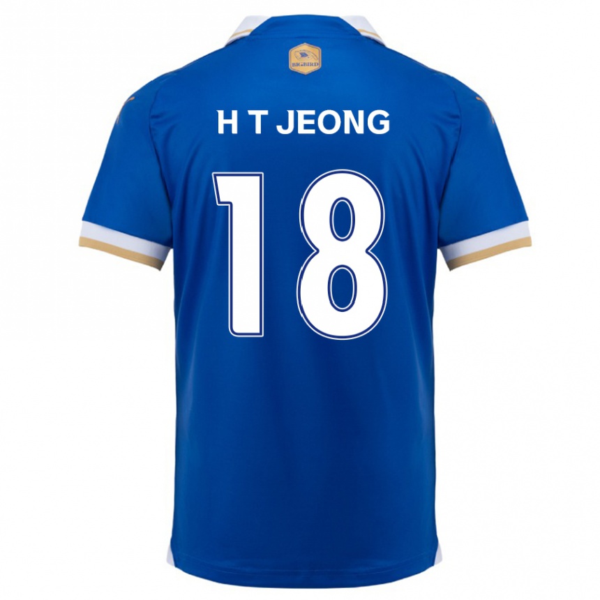 Enfant Football Maillot Tae-Hwan Jeong #18 Bleu Blanc Tenues Domicile 2024/25