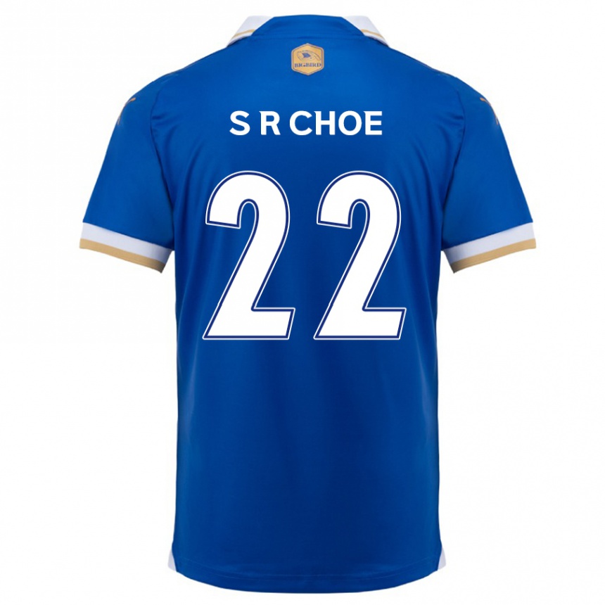 Enfant Football Maillot Ryun-Seong Choe #22 Bleu Blanc Tenues Domicile 2024/25