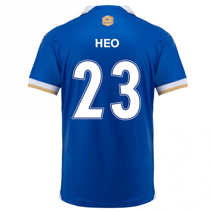 Enfant Football Maillot Hwan Heo #23 Bleu Blanc Tenues Domicile 2024/25