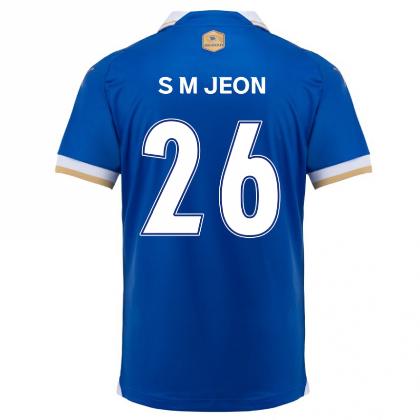 Enfant Football Maillot Min-Seung Jeon #26 Bleu Blanc Tenues Domicile 2024/25