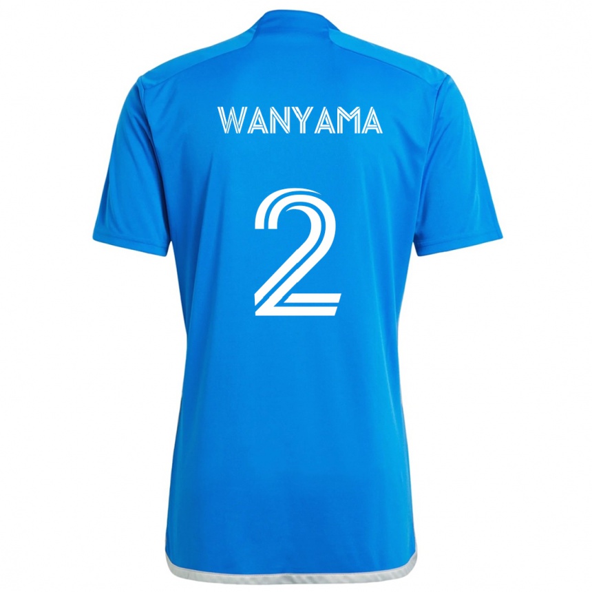 Enfant Football Maillot Victor Wanyama #2 Bleu Blanc Tenues Domicile 2024/25