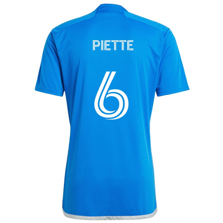 Enfant Football Maillot Samuel Piette #6 Bleu Blanc Tenues Domicile 2024/25