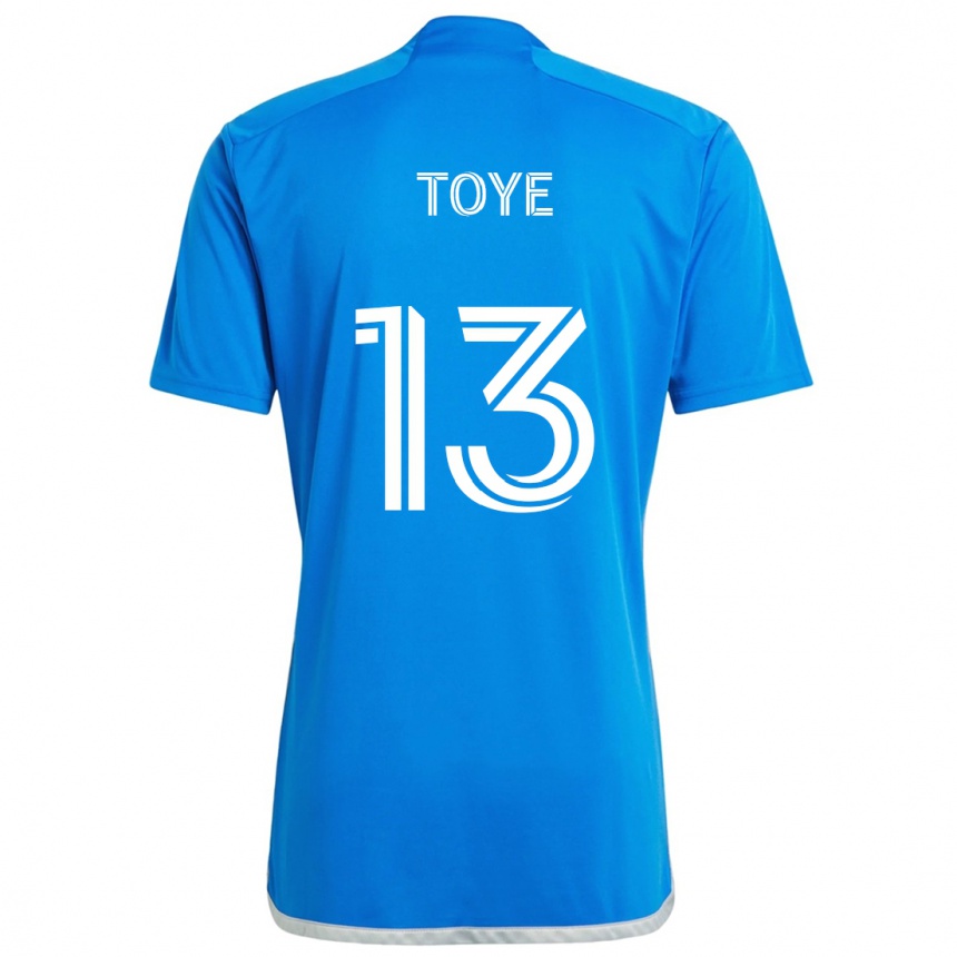 Enfant Football Maillot Mason Toye #13 Bleu Blanc Tenues Domicile 2024/25