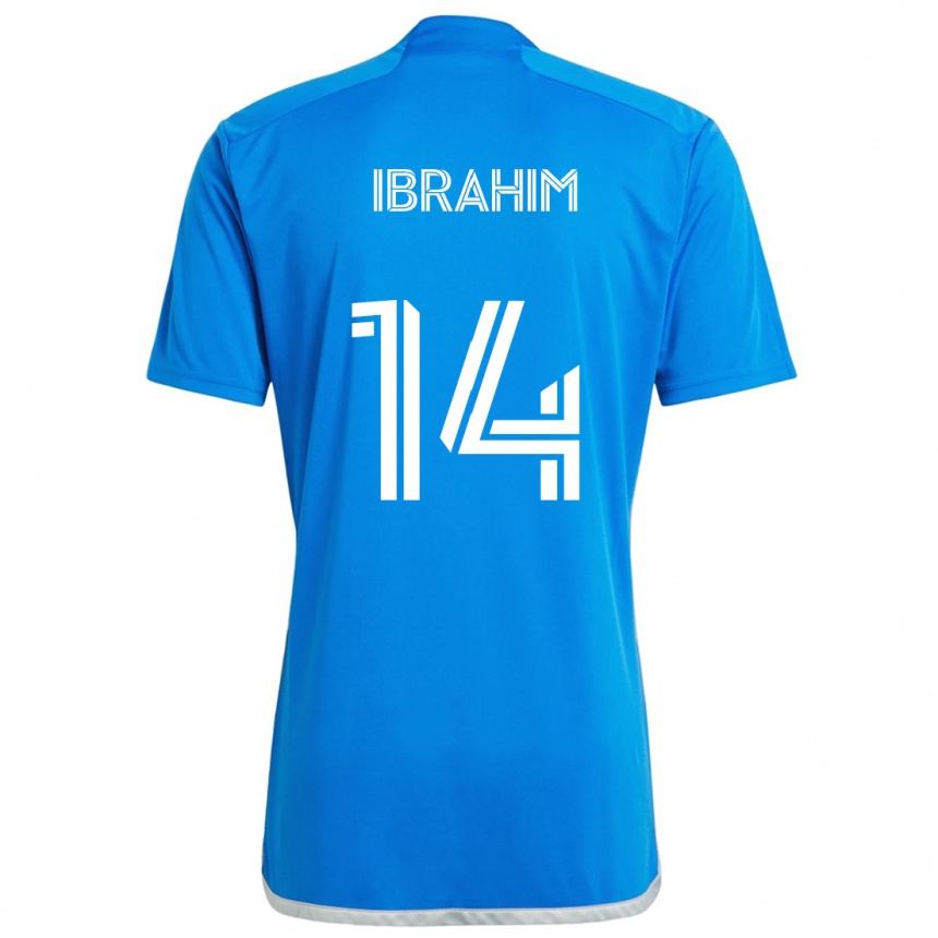 Enfant Football Maillot Sunusi Ibrahim #14 Bleu Blanc Tenues Domicile 2024/25