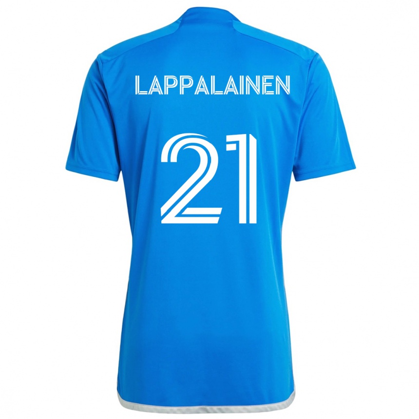 Enfant Football Maillot Lassi Lappalainen #21 Bleu Blanc Tenues Domicile 2024/25