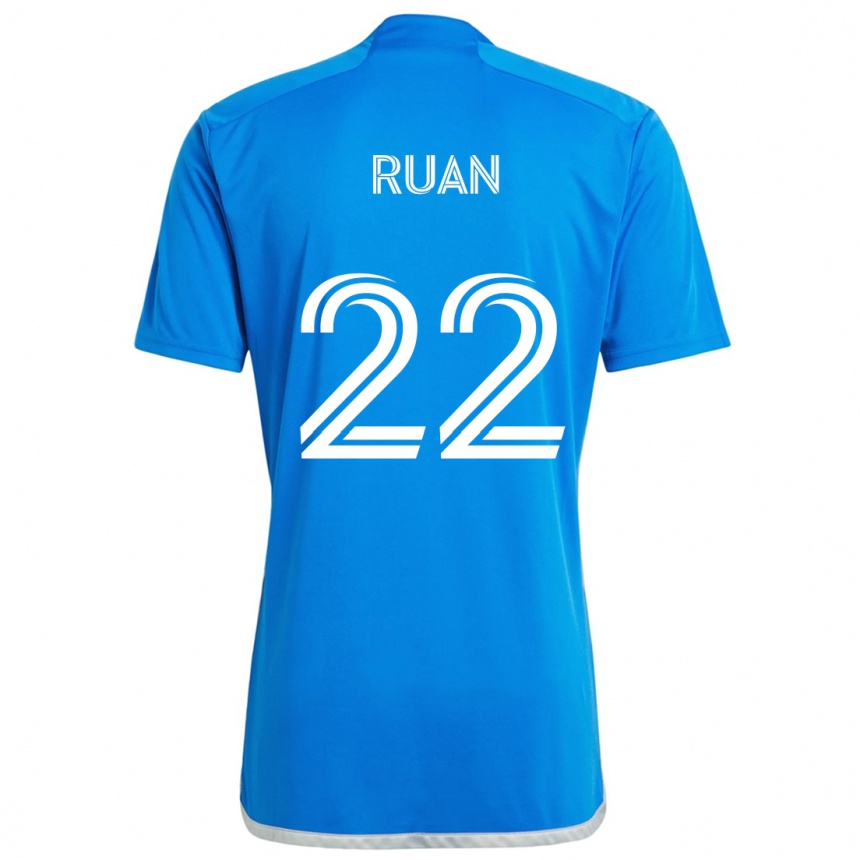 Enfant Football Maillot Ruan #22 Bleu Blanc Tenues Domicile 2024/25