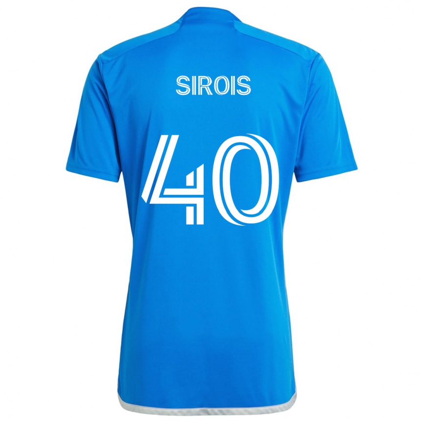 Enfant Football Maillot Jonathan Sirois #40 Bleu Blanc Tenues Domicile 2024/25