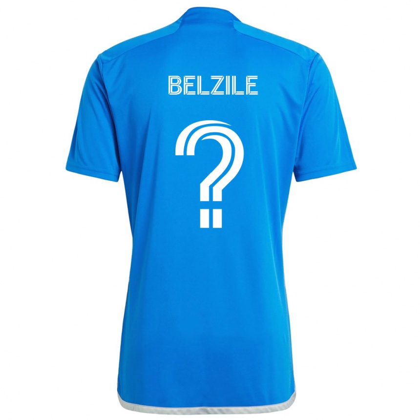 Enfant Football Maillot Jean-Christophe Belzile #0 Bleu Blanc Tenues Domicile 2024/25