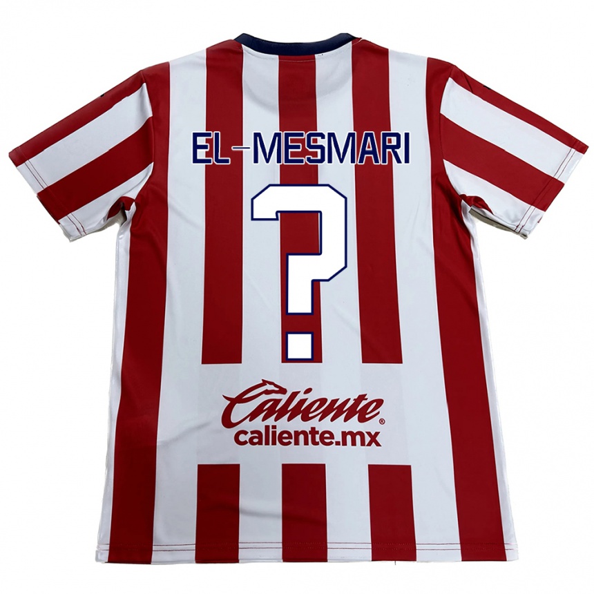 Enfant Football Maillot Bruce El-Mesmari #0 Rouge Blanc Tenues Domicile 2024/25