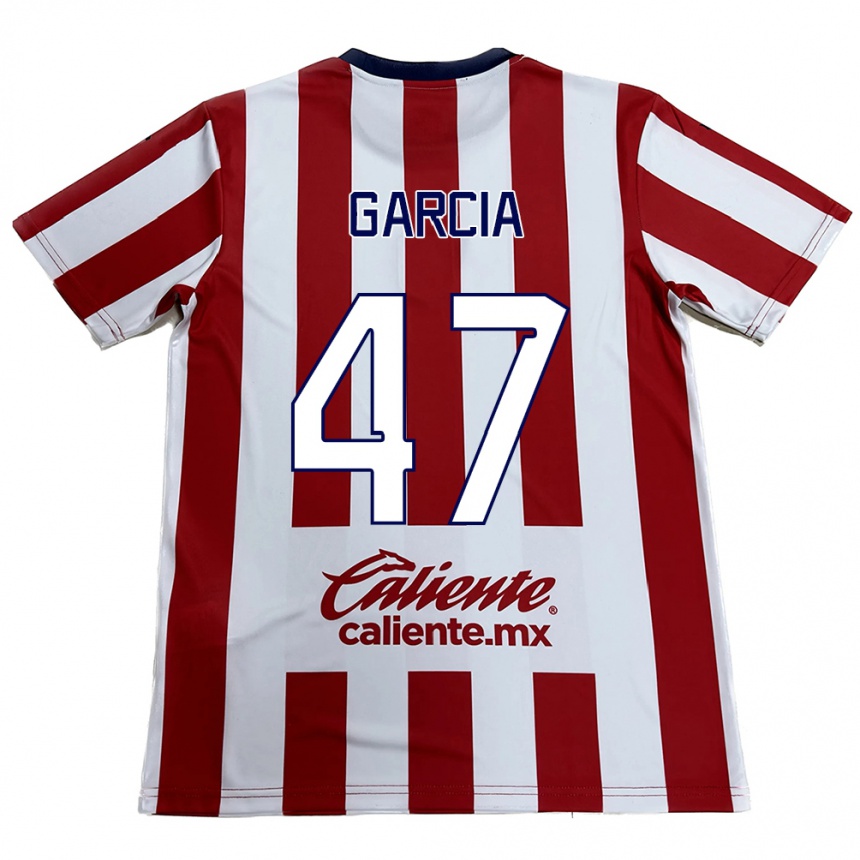 Enfant Football Maillot Gael García #47 Rouge Blanc Tenues Domicile 2024/25