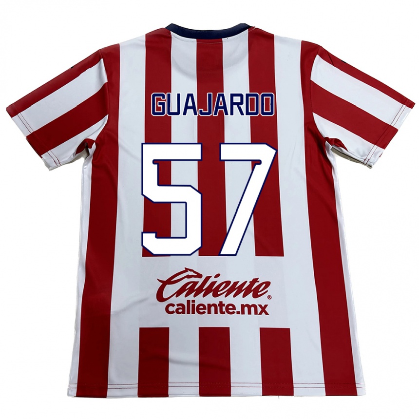 Enfant Football Maillot Dylan Guajardo #57 Rouge Blanc Tenues Domicile 2024/25