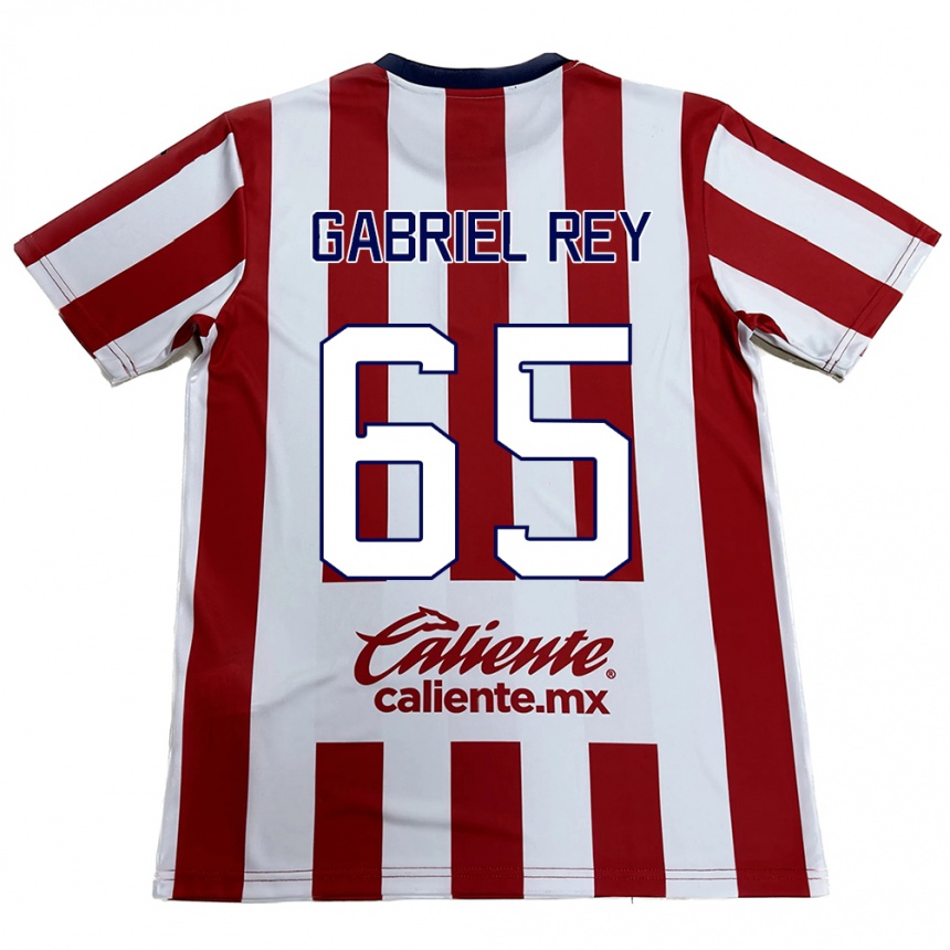 Enfant Football Maillot Luis Gabriel Rey #65 Rouge Blanc Tenues Domicile 2024/25