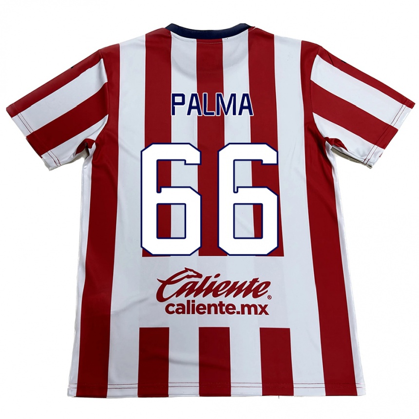 Enfant Football Maillot Arturo Palma #66 Rouge Blanc Tenues Domicile 2024/25