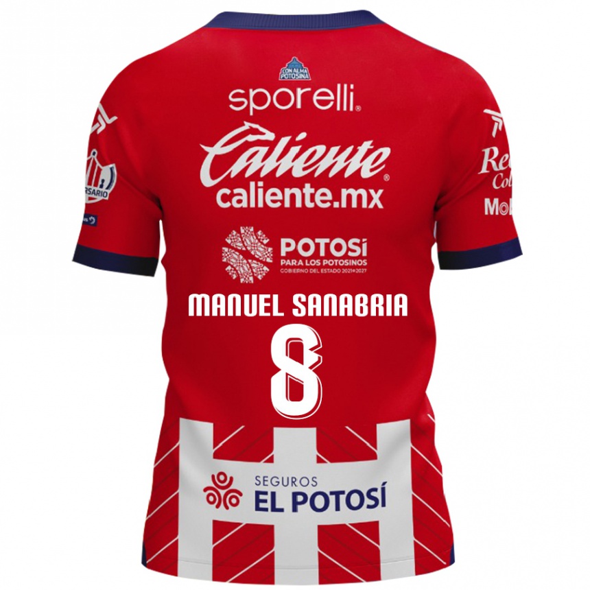 Enfant Football Maillot Juan Manuel Sanabria #8 Rouge Blanc Tenues Domicile 2024/25