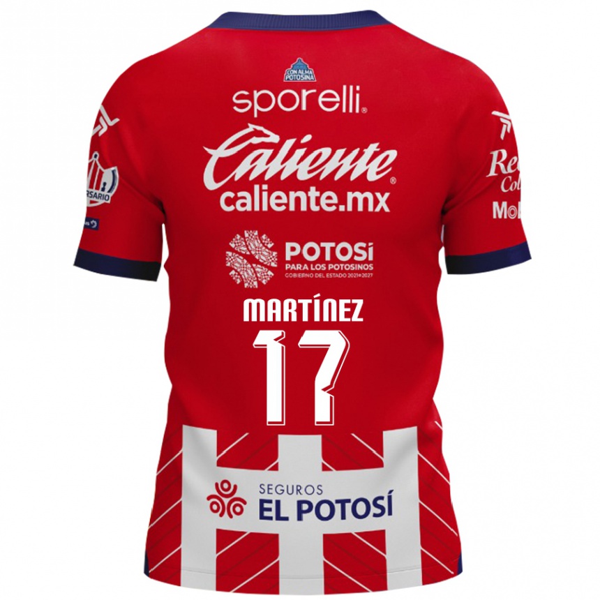 Enfant Football Maillot Gabriel Martínez #17 Rouge Blanc Tenues Domicile 2024/25