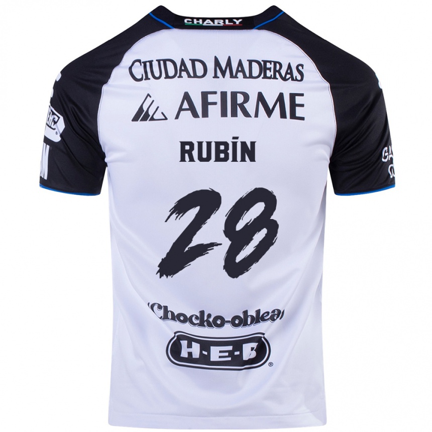 Enfant Football Maillot Rubio Rubín #28 Noir Bleu Tenues Domicile 2024/25