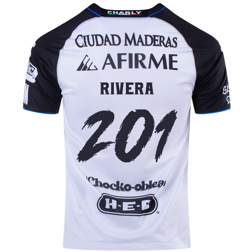 Enfant Football Maillot Christian Rivera #201 Noir Bleu Tenues Domicile 2024/25