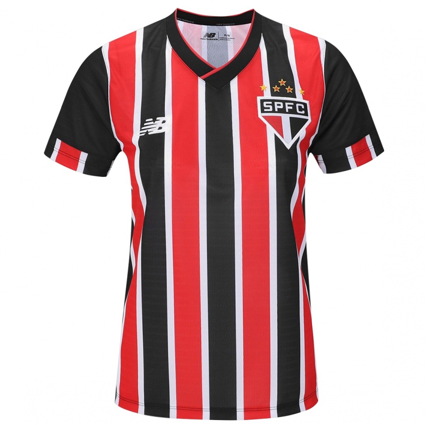 Enfant Football Maillot Ana Alice Luciano Da Silva #4 Noir Rouge Blanc Tenues Extérieur 2024/25