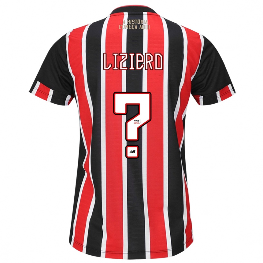 Enfant Football Maillot Liziero #0 Noir Rouge Blanc Tenues Extérieur 2024/25