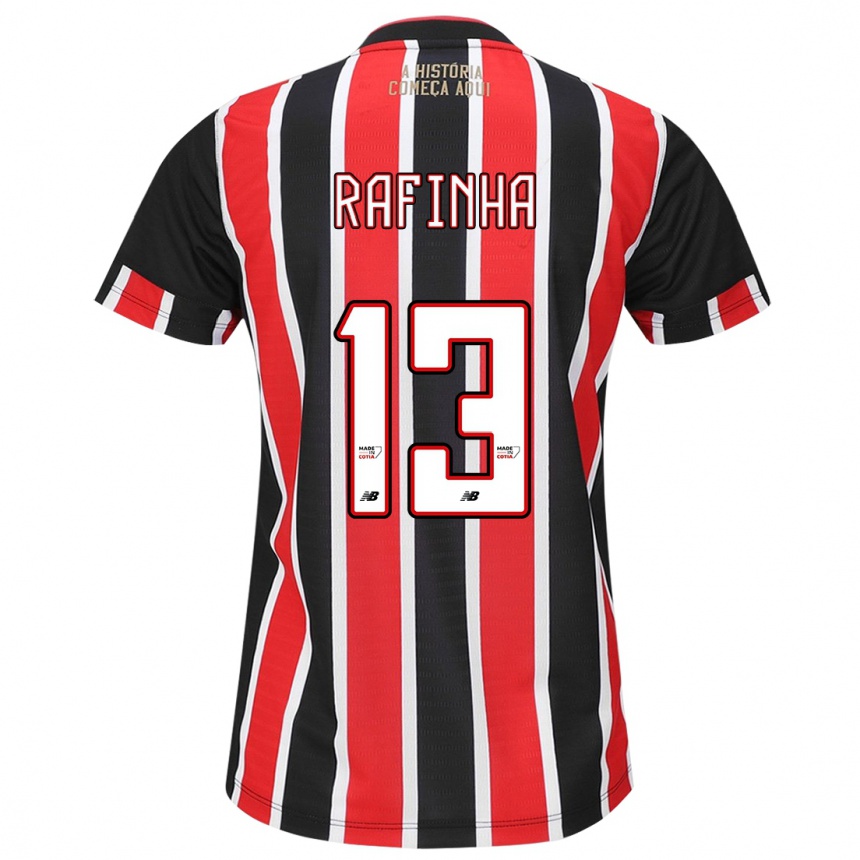 Enfant Football Maillot Rafinha #13 Noir Rouge Blanc Tenues Extérieur 2024/25