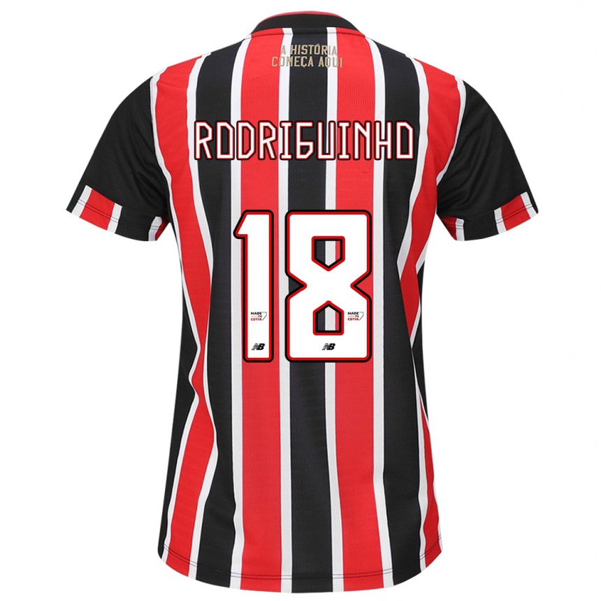 Enfant Football Maillot Rodriguinho #18 Noir Rouge Blanc Tenues Extérieur 2024/25