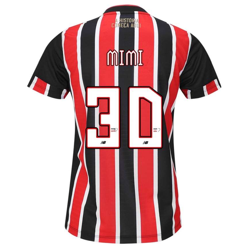 Enfant Football Maillot Mimi #30 Noir Rouge Blanc Tenues Extérieur 2024/25