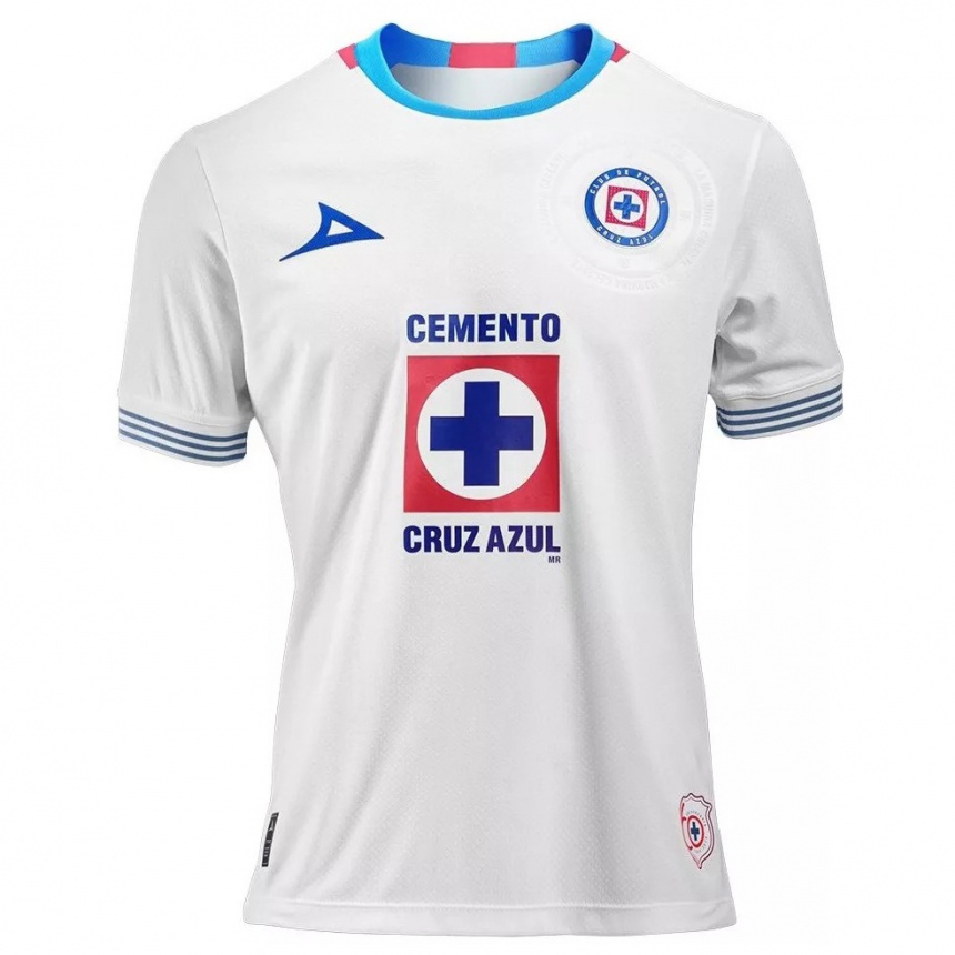 Enfant Football Maillot Raymundo Rubio #22 Blanc Bleu Tenues Extérieur 2024/25