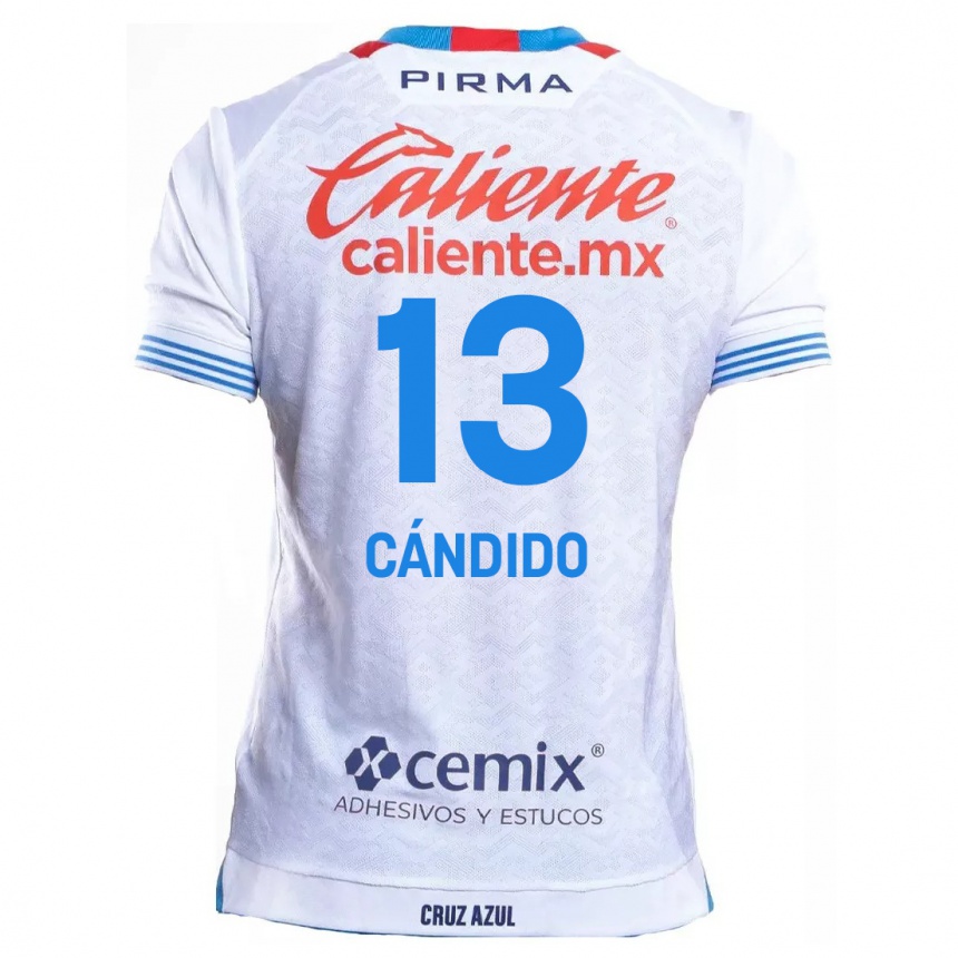 Enfant Football Maillot Camilo Cándido #13 Blanc Bleu Tenues Extérieur 2024/25