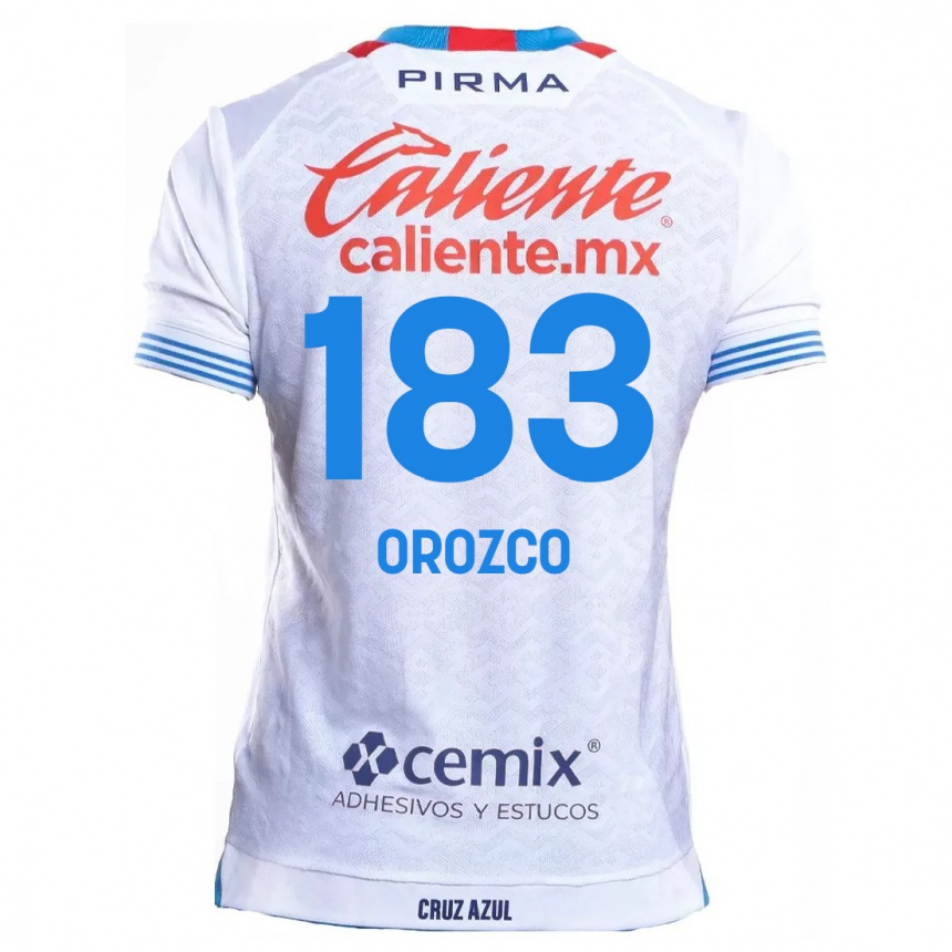 Enfant Football Maillot Fabrizzio Orozco #183 Blanc Bleu Tenues Extérieur 2024/25