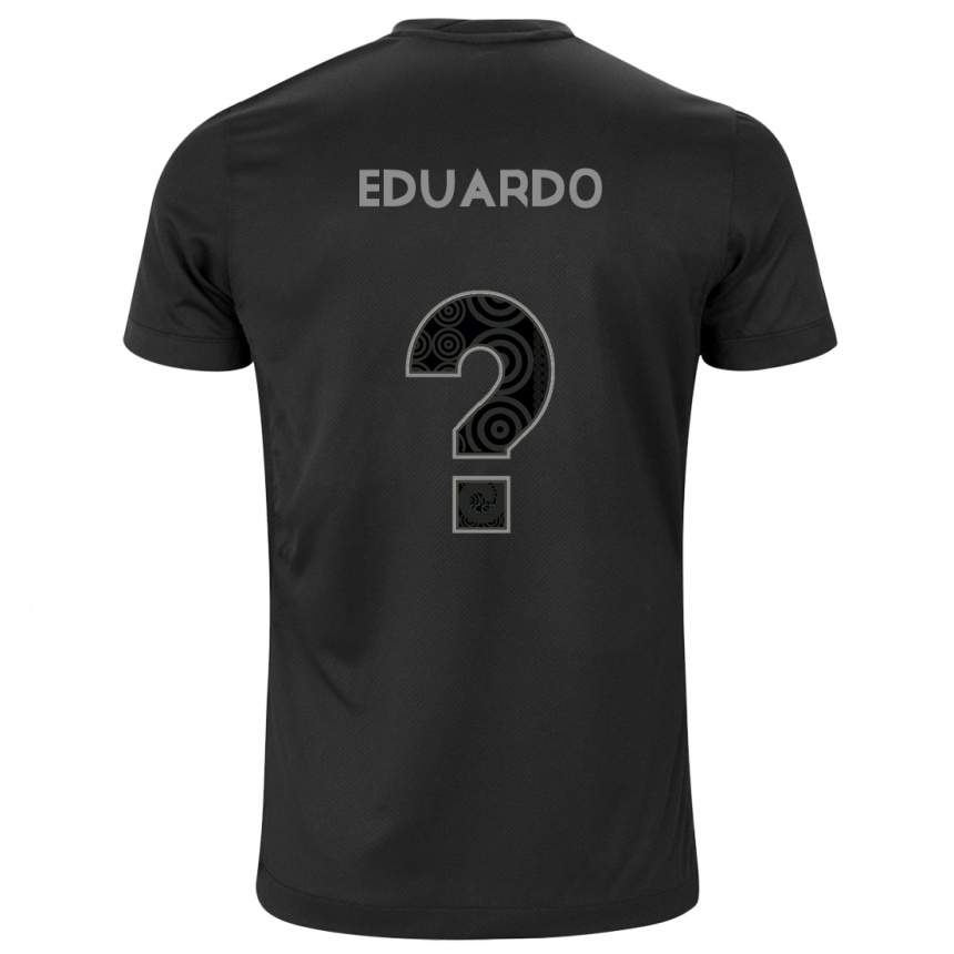 Enfant Football Maillot Luiz Eduardo #0 Noir Tenues Extérieur 2024/25