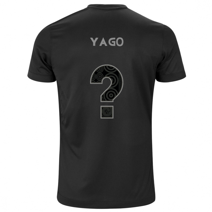 Enfant Football Maillot Yago #0 Noir Tenues Extérieur 2024/25