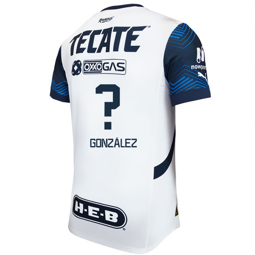 Enfant Football Maillot Irvin González #0 Blanc Bleu Tenues Extérieur 2024/25