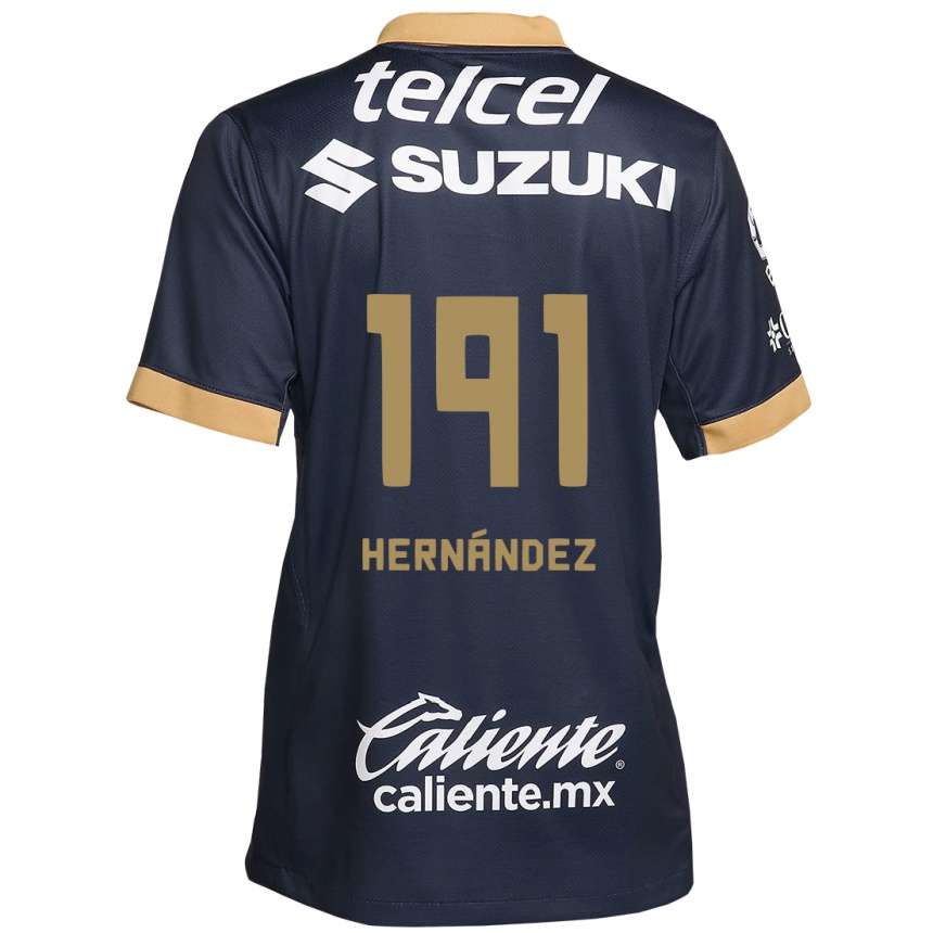 Enfant Football Maillot Marco Hernández #191 Obsidienne Or Blanc Tenues Extérieur 2024/25