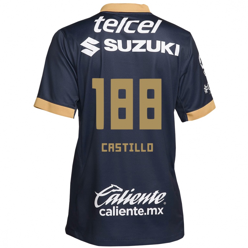 Enfant Football Maillot Christian Castillo #188 Obsidienne Or Blanc Tenues Extérieur 2024/25