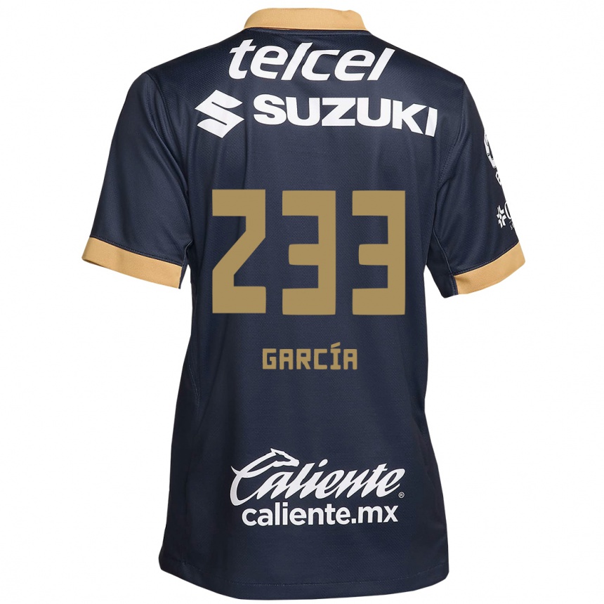 Enfant Football Maillot Carlos García #233 Obsidienne Or Blanc Tenues Extérieur 2024/25