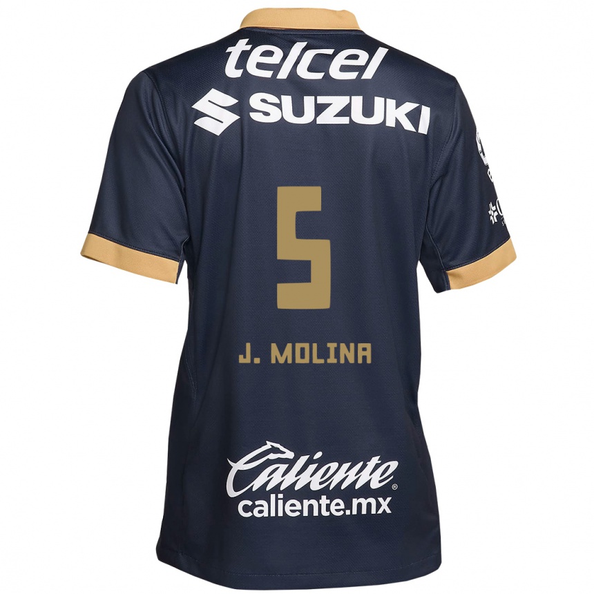 Enfant Football Maillot Jesús Molina #5 Obsidienne Or Blanc Tenues Extérieur 2024/25