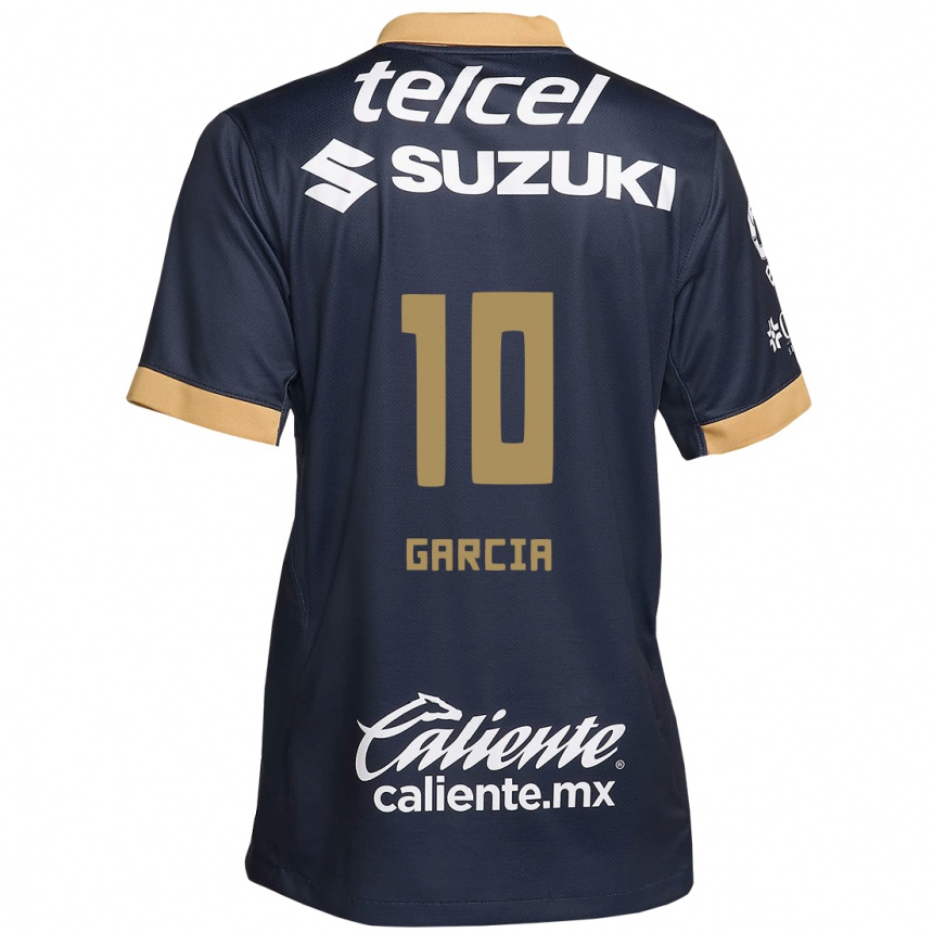 Enfant Football Maillot Daniela Garcia #10 Obsidienne Or Blanc Tenues Extérieur 2024/25