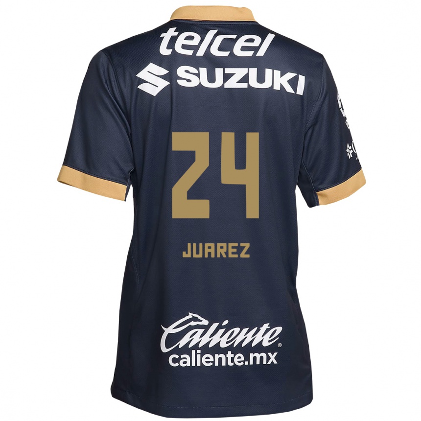 Enfant Football Maillot Gabriela Juarez #24 Obsidienne Or Blanc Tenues Extérieur 2024/25