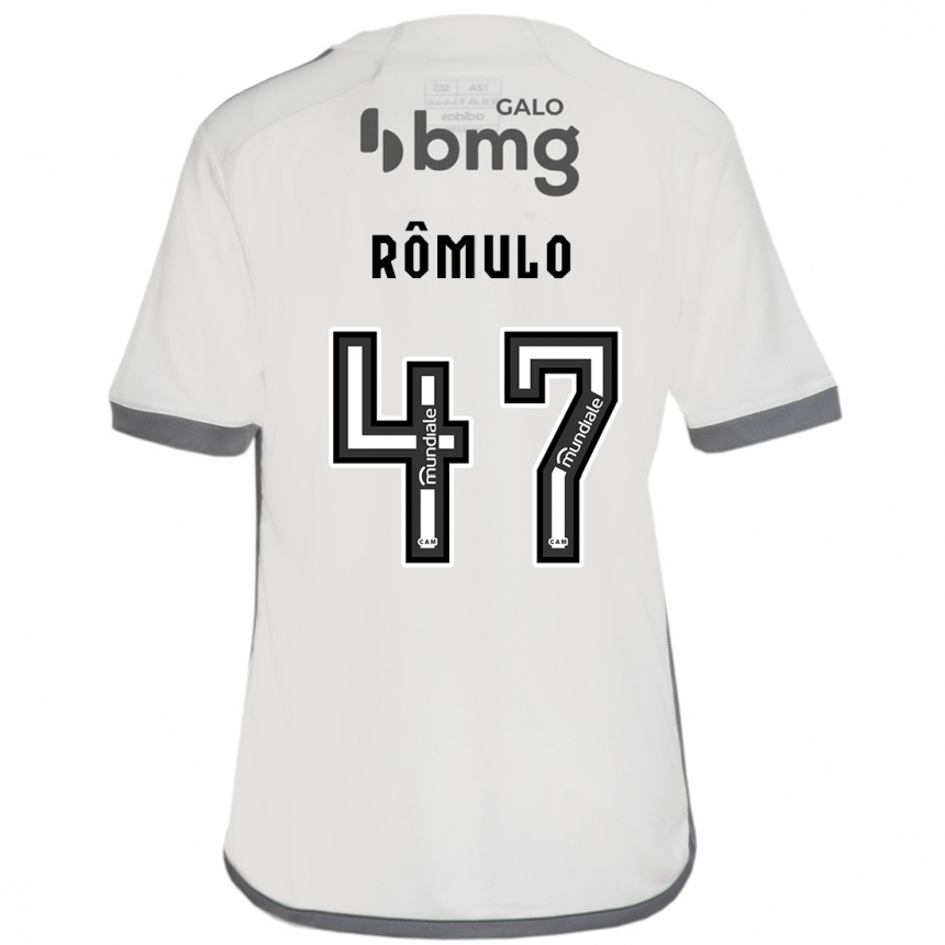 Enfant Football Maillot Rômulo #47 Blanc Cassé Tenues Extérieur 2024/25