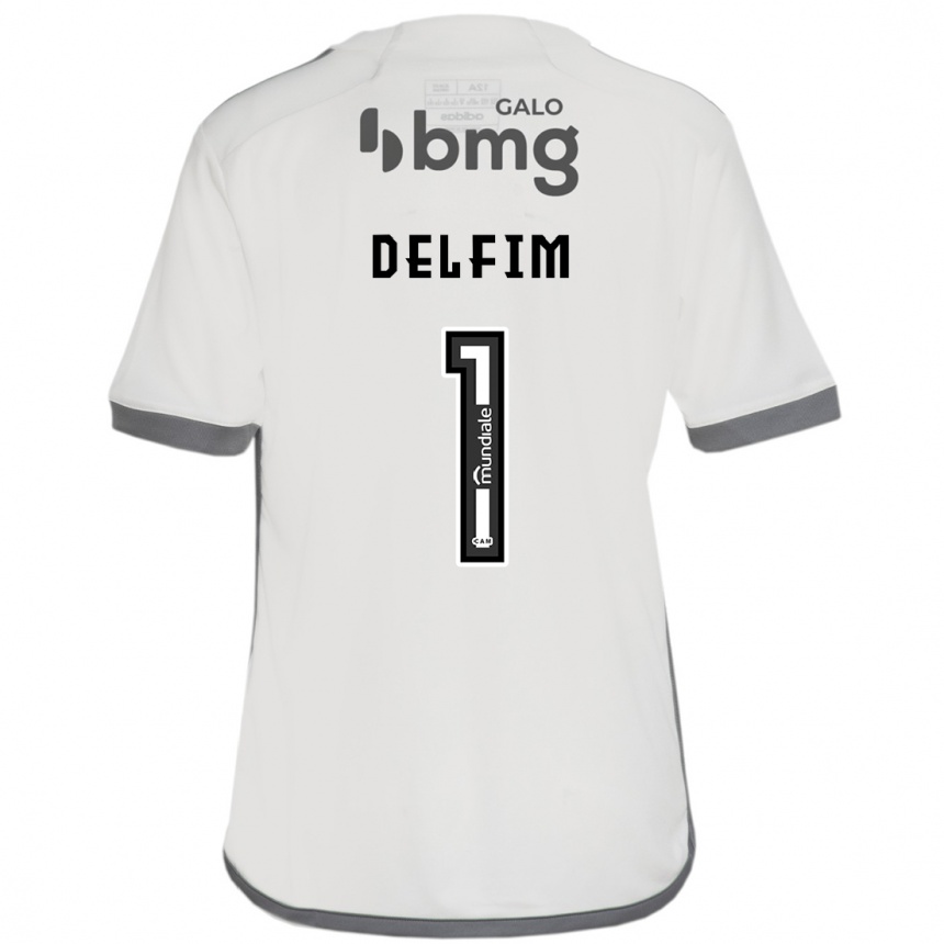 Enfant Football Maillot Gabriel Delfim #1 Blanc Cassé Tenues Extérieur 2024/25