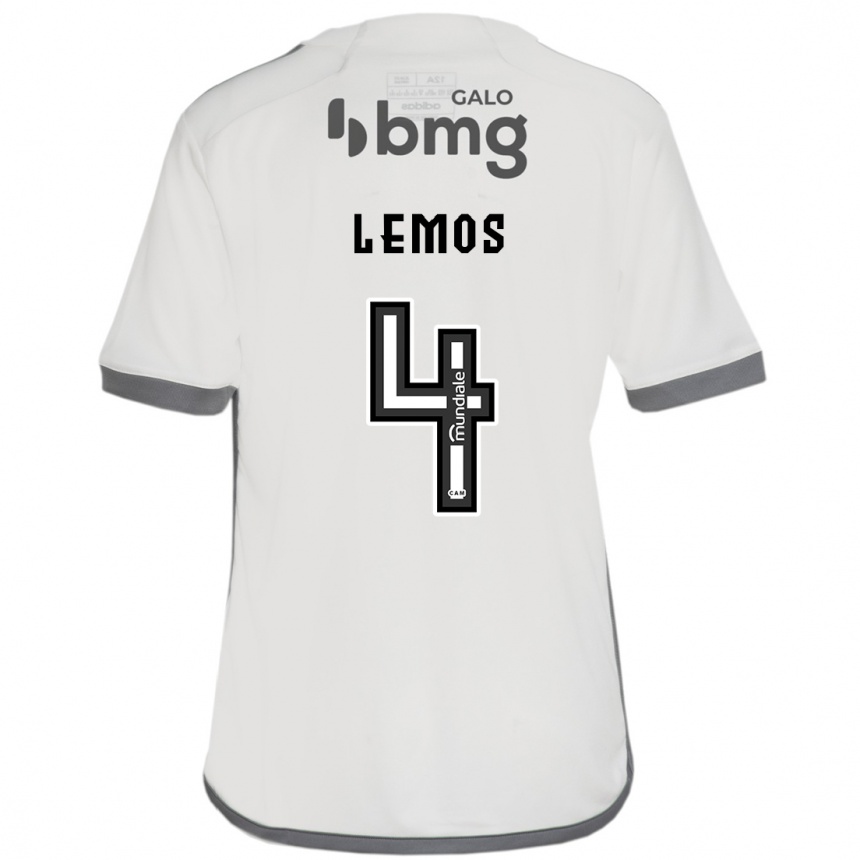 Enfant Football Maillot Mauricio Lemos #4 Blanc Cassé Tenues Extérieur 2024/25